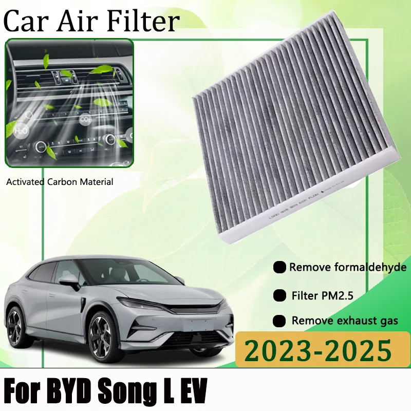 

Car Filter For BYD Song L EV 2023 2024 2025 Front Grille Filters Activated Carbon Cabin Air Conditioning Filter Cars Accessoires