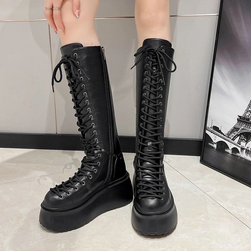 Botki damskie na koturnie 8 cm – Sewing Latex recenzja i cena