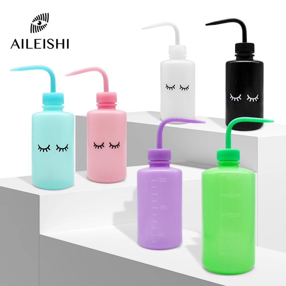 Bouteille de lavage propre des cils, bec incurvé, démaquillant, outil de levage des sourcils, fournitures d'extension de cils