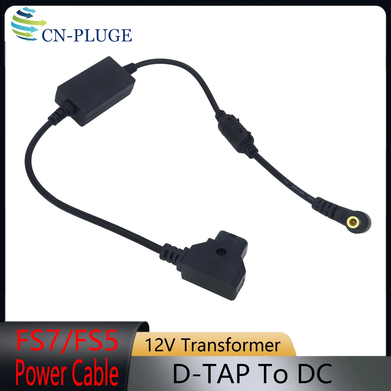 D-Tap Male to 12V Stabilized DC Power Cable for Sony FS5, FS7 Camera Power Cable