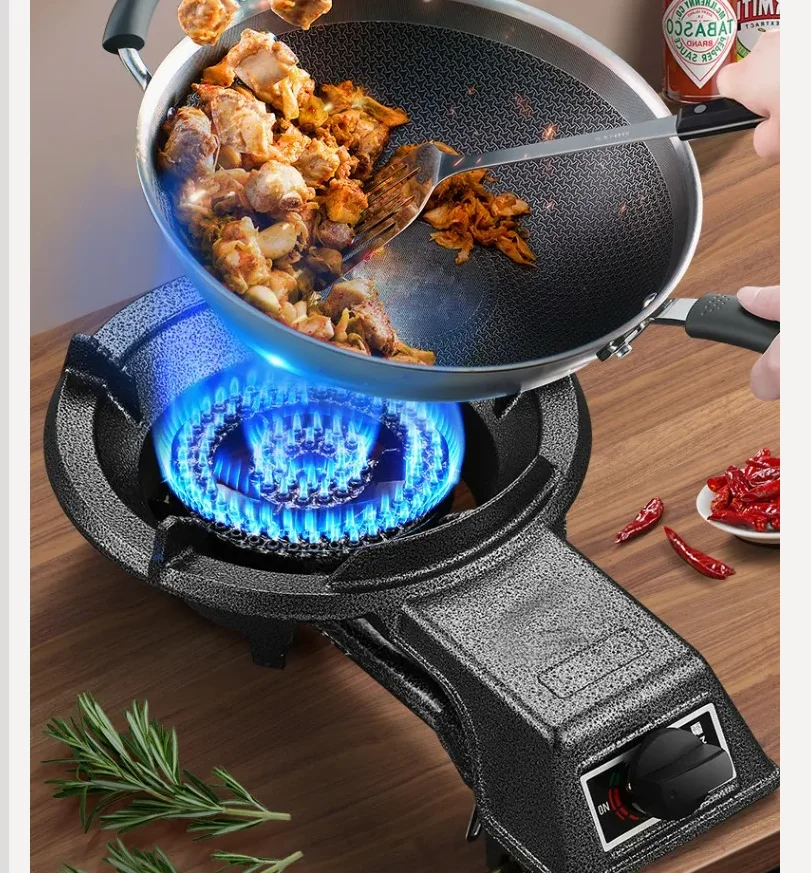 Single Burner Gas Stove Low Pressure High Flame Energy Saving for Home Commercial Use CAW