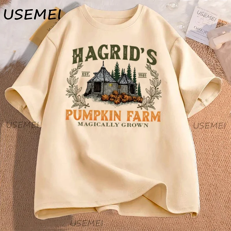 

Hagrid Pumpkin T-Shirt Fall Wizard Tee Halloween Pumpkin Patch Autumn T-Shirt Magical Farm Cozy Wizard Fall T Shirt Unisex Tees