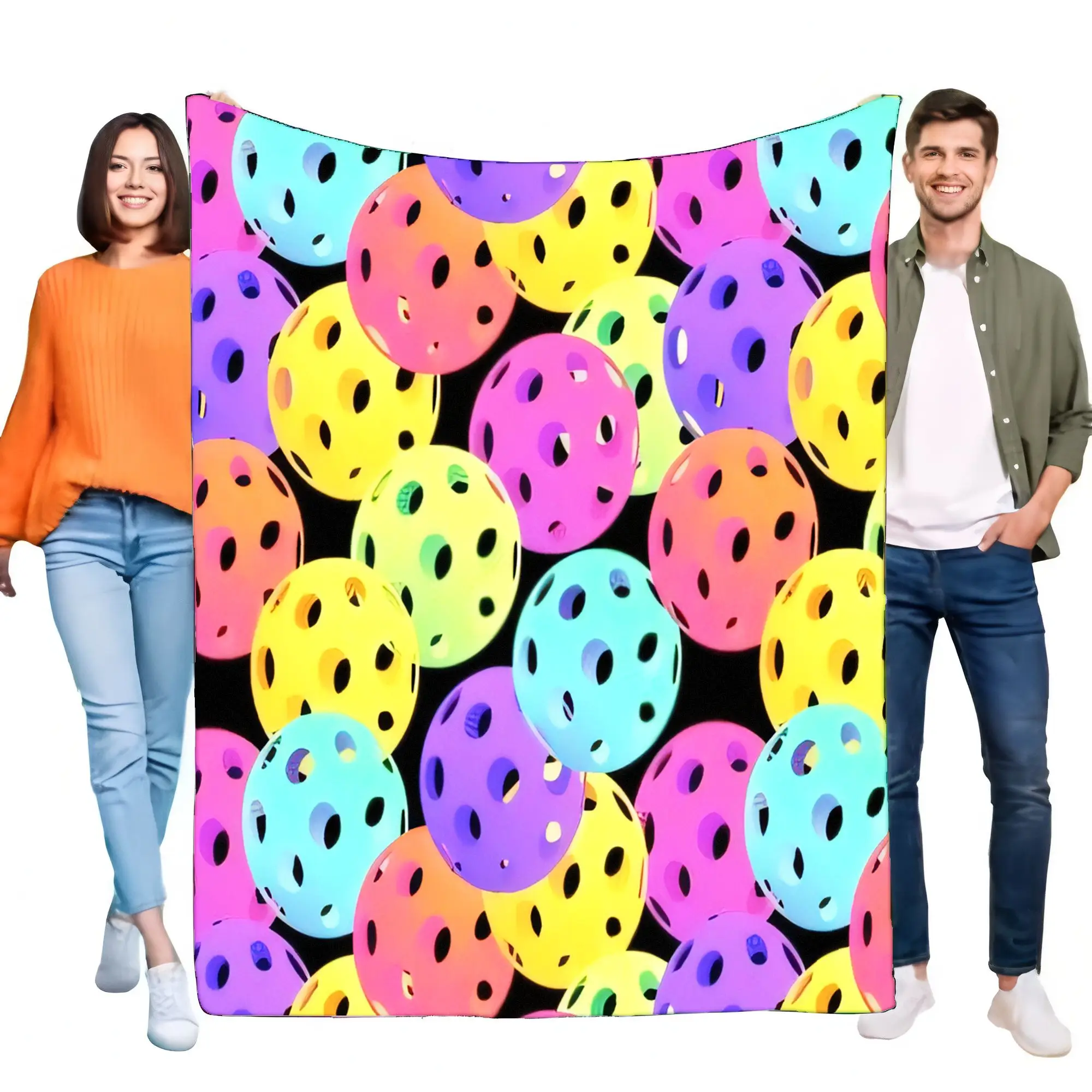 Colorful Polka Dot Blanket Soft Cozy Throw for Bed and Sofa Lightweight Perfect for Home Decor and as a Unique Gift for All Ages
