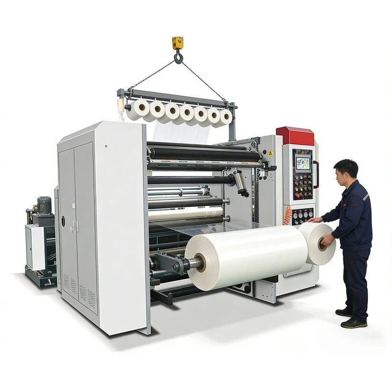 High Precision Thermal Paper Slitting Rewinding Machine Roll to Roll Cutting & Winding Equipment