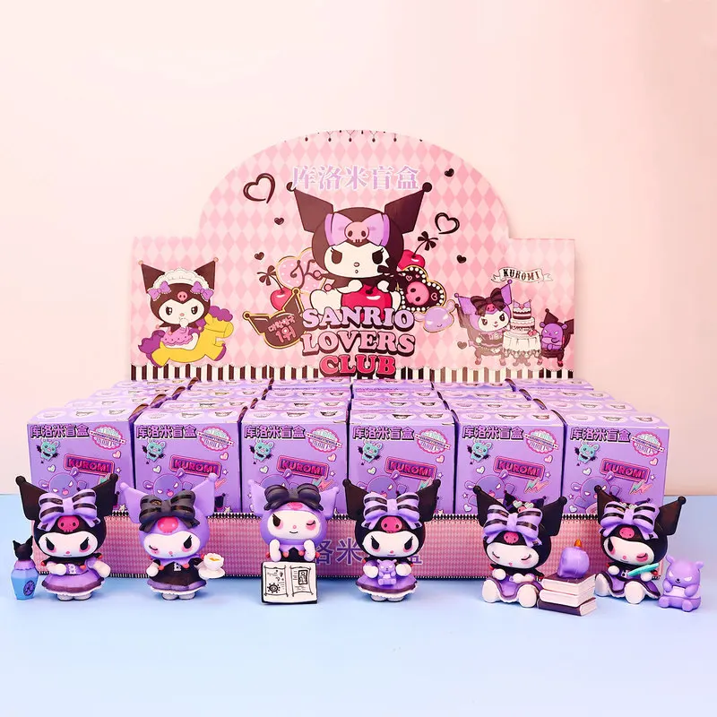 

24 шт. аниме Sanrio Kuromi мультфильм милая моя мелодия милая девушка настольный орнамент фигурка слепая коробка игрушка для детей Рождественский подарок