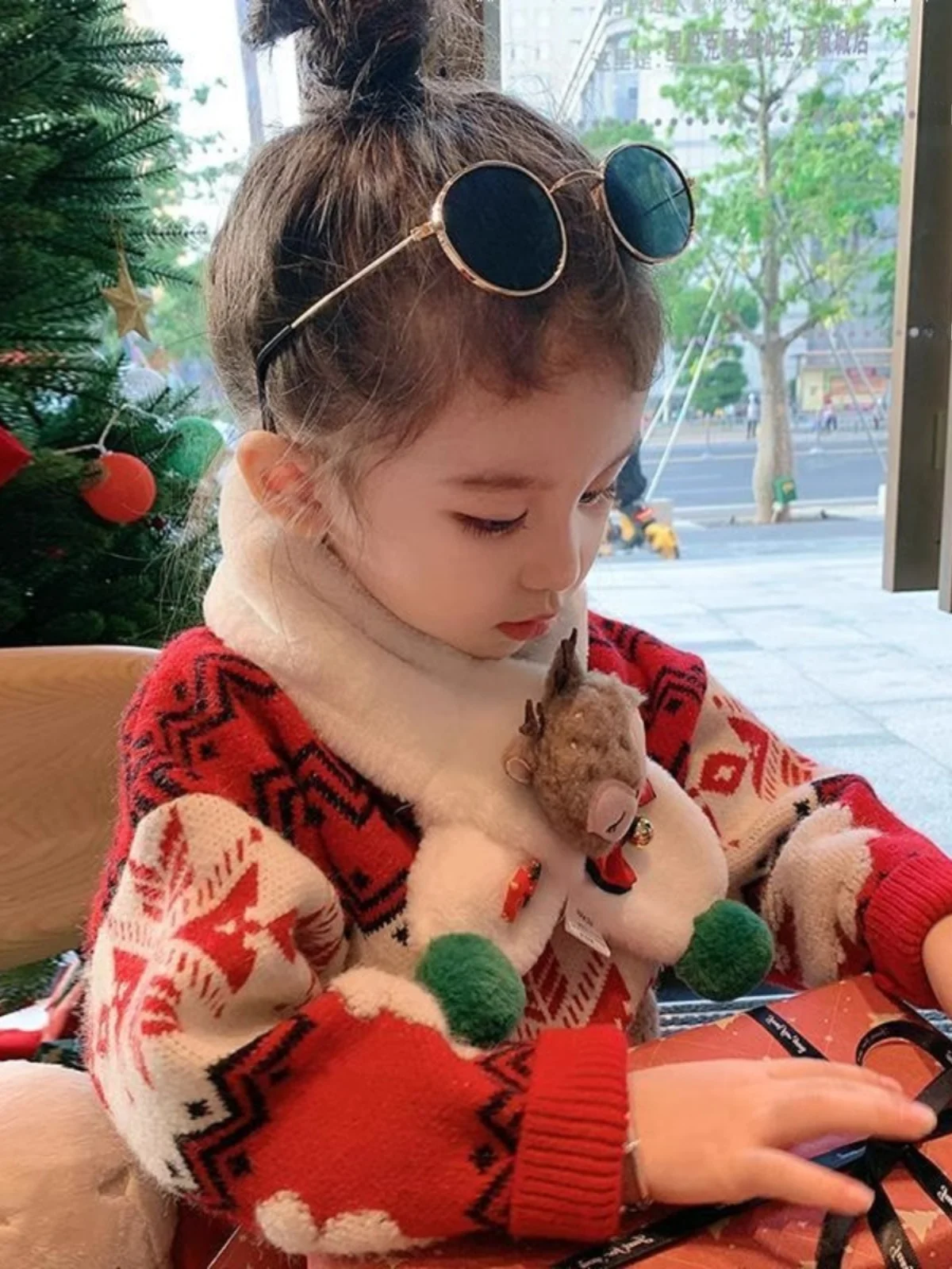 

Свитер Thiened Fce Cisas для маленьких девочек, праздничный топ для выступлений, женский модный корейский облегающий длинный све