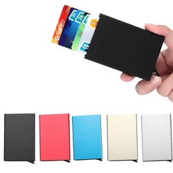 Automatic Credit Card Box Business Card Box Metal Aluminum Alloy RFID Card Holder