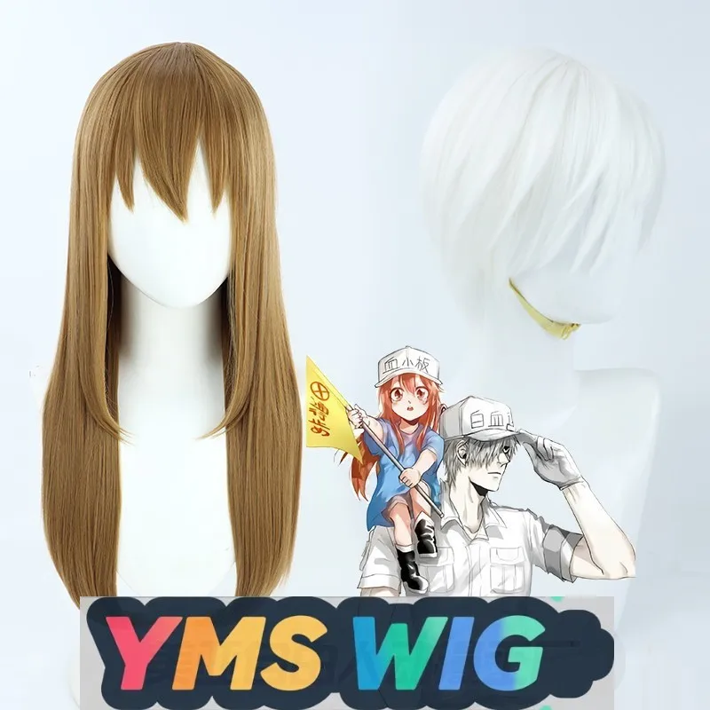 

【YMS WIG】Парик для косплея с рабочими клетками, белая кровь, силиконовый реалистичный парик для кожи головы, убийца красных клеток крови