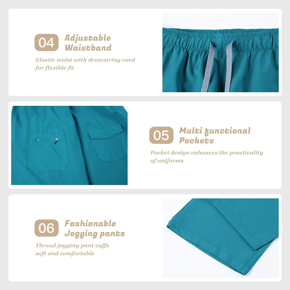 New Hospital Medical Scrub Suits Nurse Uniform Women Medical Clothing for Doctor Scrub Set Beauty Work Clothes Surgery Top Pants