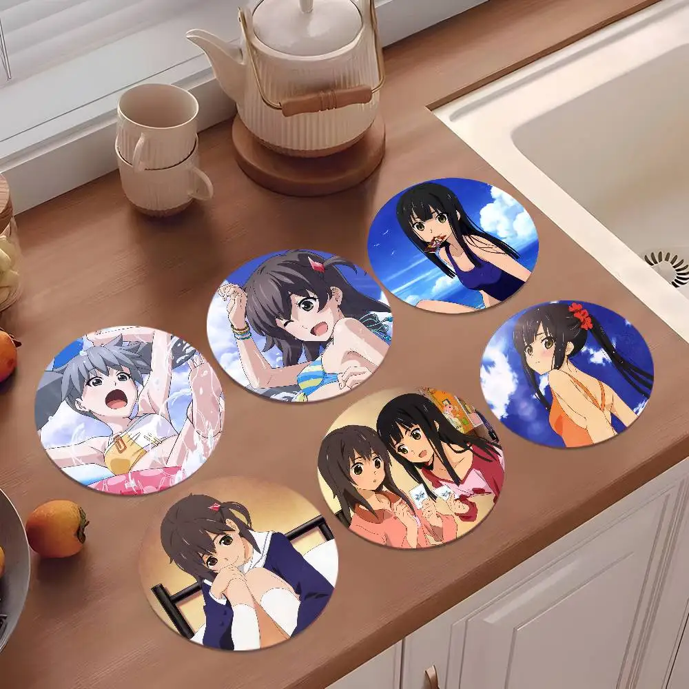 Selector Infected WIXOSS Anime Cute Coasters 10cm Round Wood