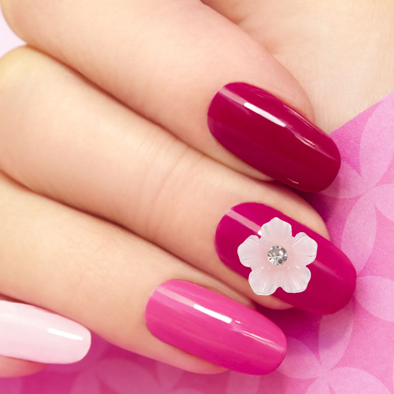 

2 Bag Ice Transparent Flower Resin Points 3D Nail Charms for DIY Manicure Nail Art Accessories Decoration 3D Flowers for Nails