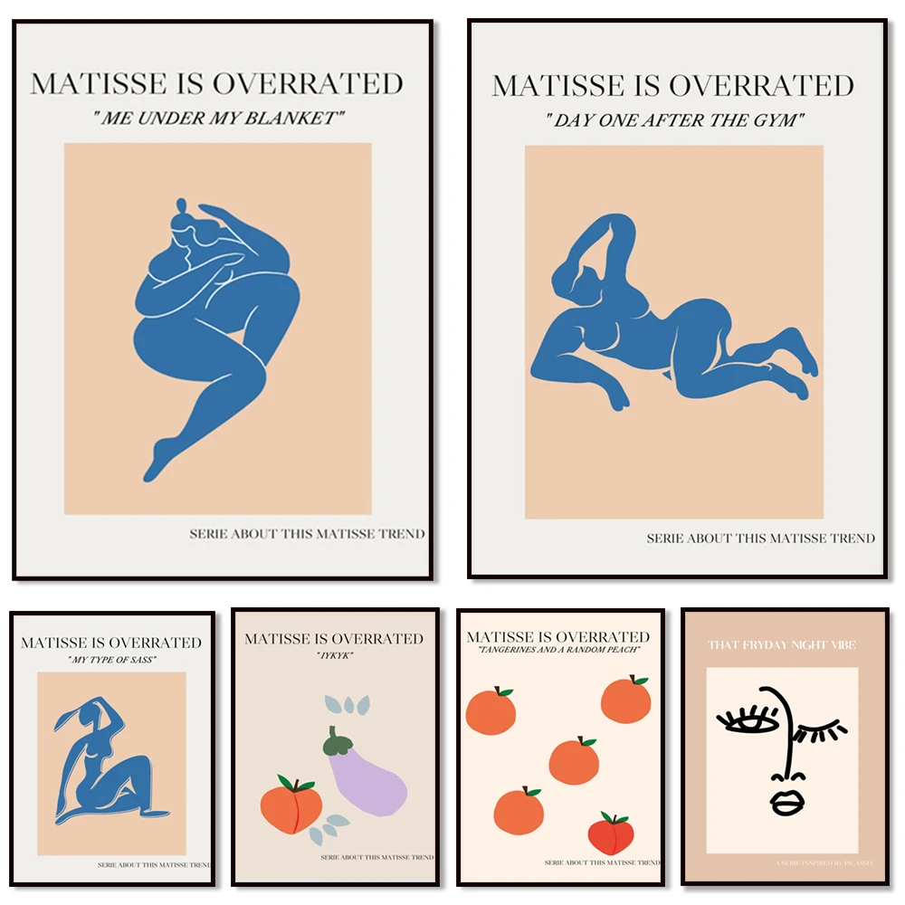 Matisse Inspired Prints-Matisse Exhibition Poster-Minimalist Decorative Canvas Printed Poster