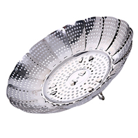 Expandable Steam Basket Steamer Basket for Vegetable Pot Cooking Steaming Food Stainless Steel Folding Expandable