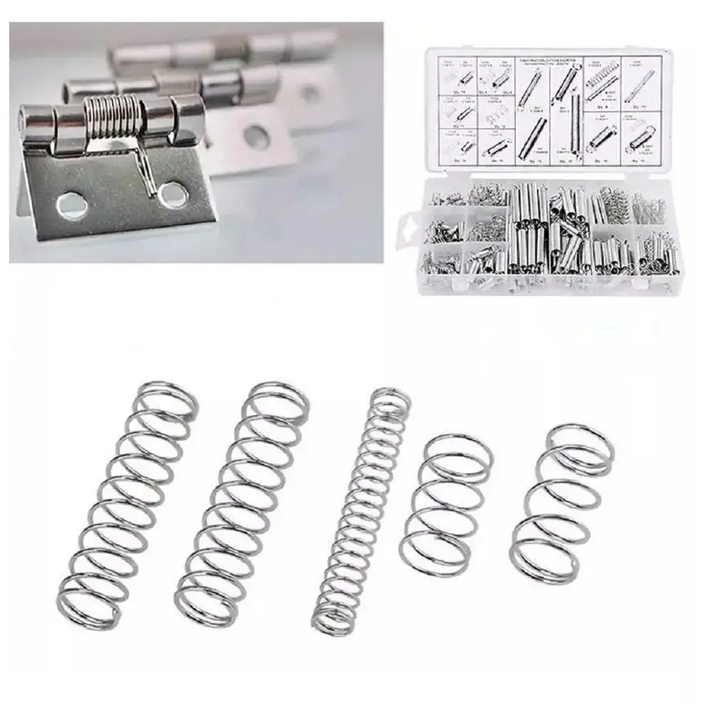 200PC Zinc Plated Steel Springs Kit with 20 Sizes for Household Repairs Mechanical Projects and For DIY Use with Storage Box