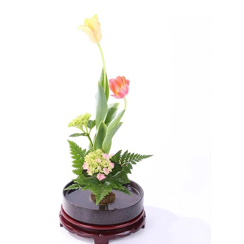 Hot 12PCS Flower Frog, Kenzan Pin Frog Round Brass Flower Holder, Flower Frogs For Arrangements Vase, Floral Fixed Tools