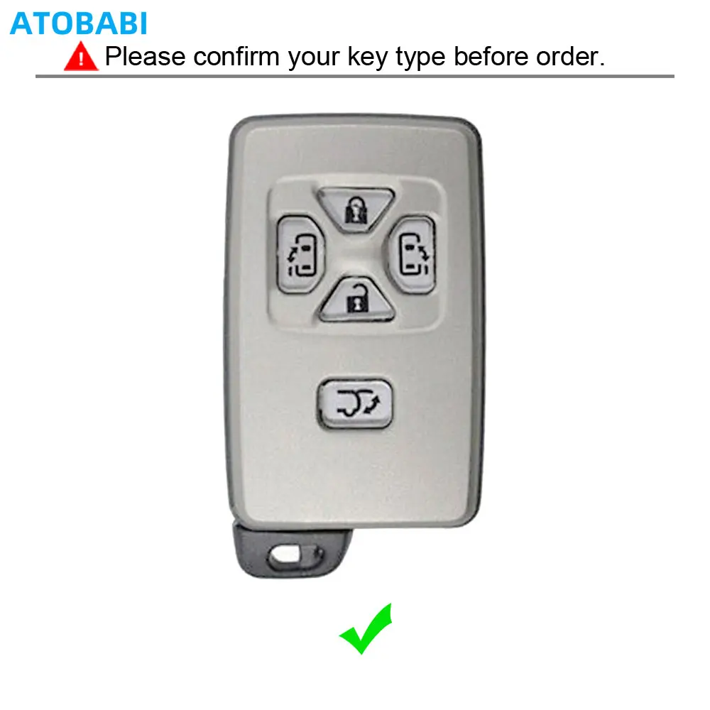 Hand Sewn Leather Car Key Cases For Toyota Alphard 2014 2015 Vellfire Previa Estima Isis Noah Voxy Remote Cover Keychain Holder