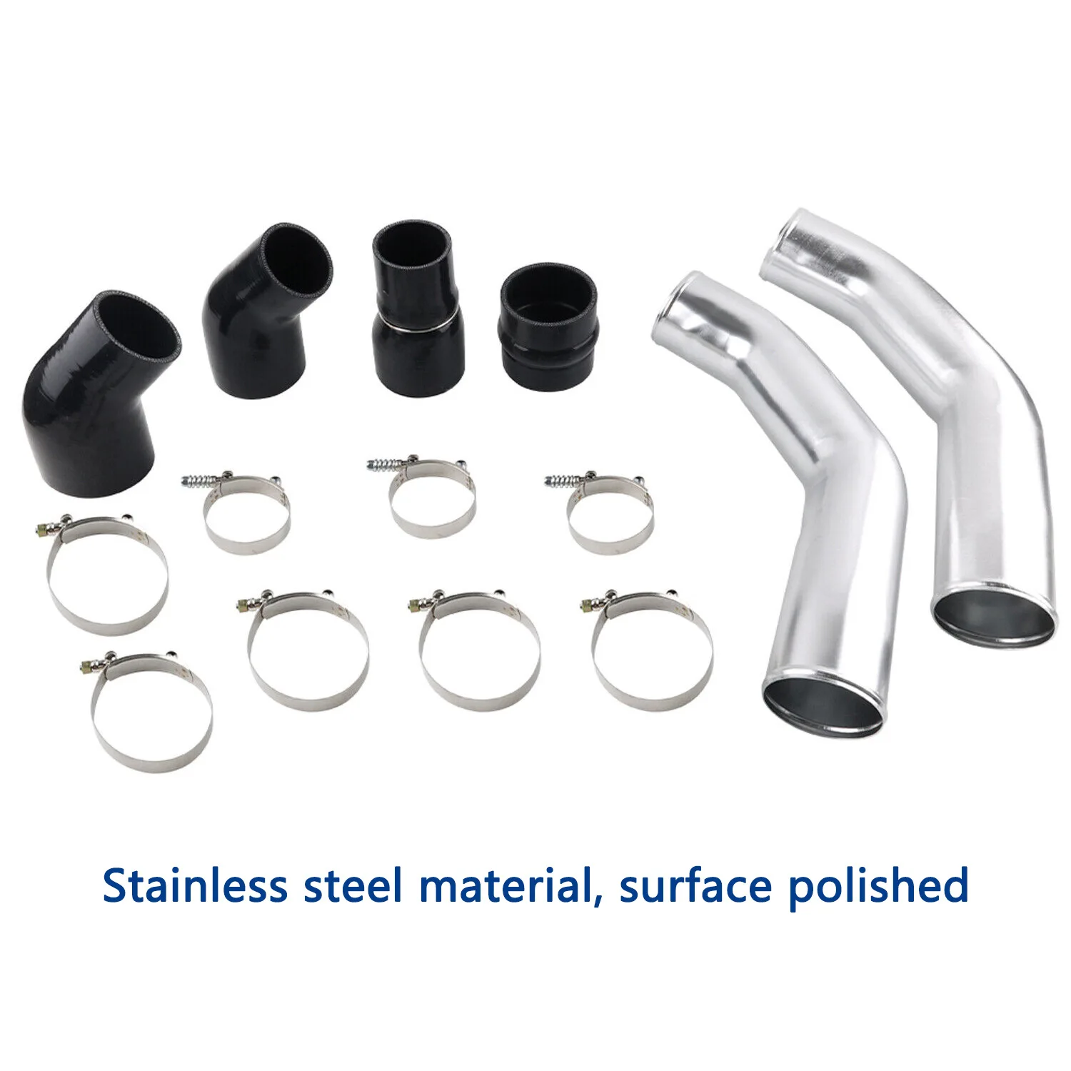 EBAY Auto Parts 3.5inch Aluminum Upgraded Intercooler Tube Kit for 13-18 Dodge Ram 6.7L Cummins