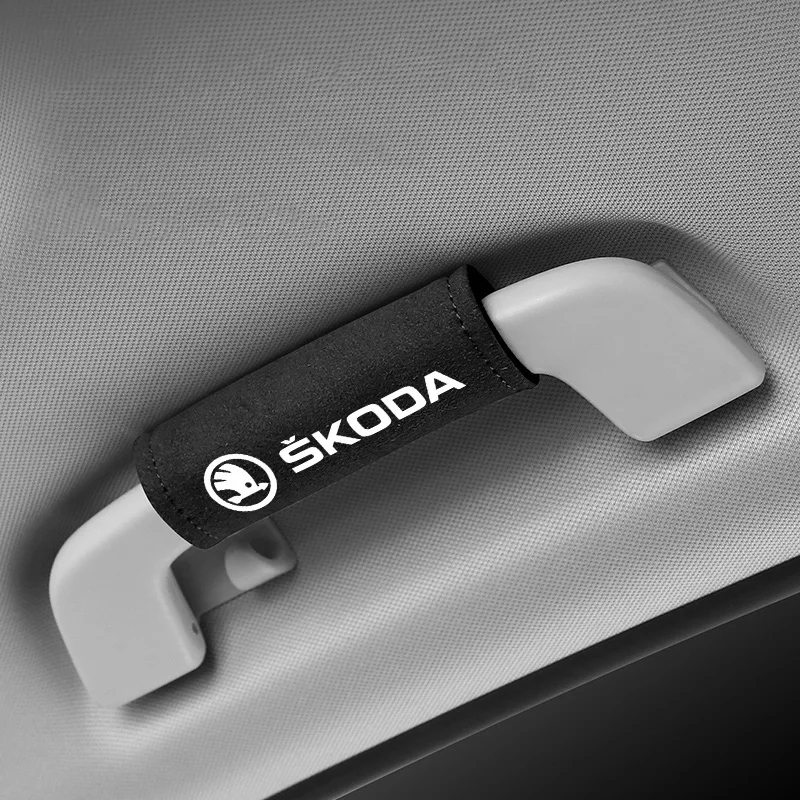 1pcs Car Interior Roof Handle Pull Protect Cover For Skoda Fabia Octavia A7 RS Superb Rapid Yeti Karoq Kodiaq Kamiq Accessories - view 6