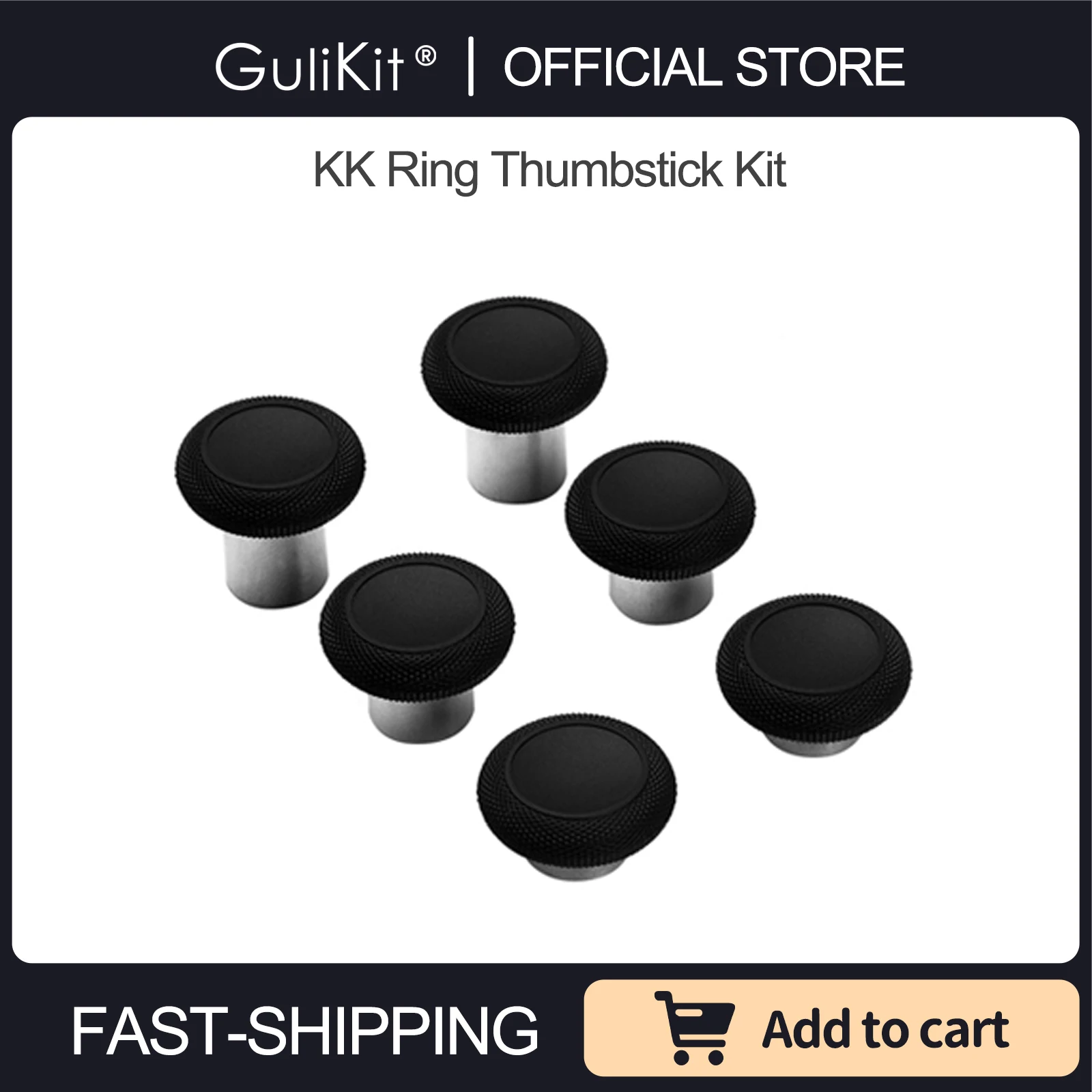 10 GuliKit KingKong Ring Thumbstick Kit 6 in 1 Thumb Sticks with 3 Heights Option for Gulikit KK3 Max KK3 Replacement 6PCS/PACK