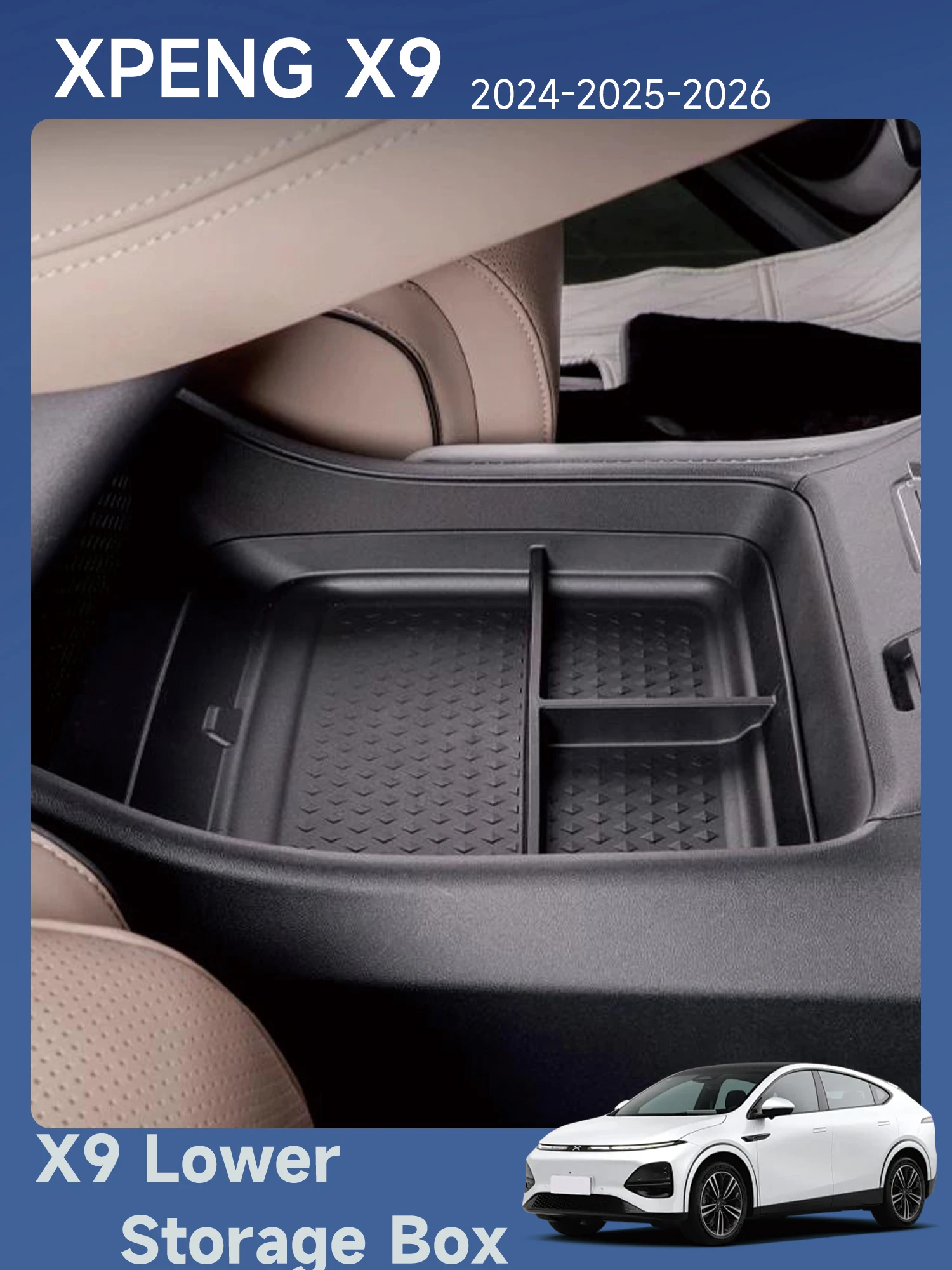 [Fast Shipping] XPENG X9 Lower Center Console Storage Box