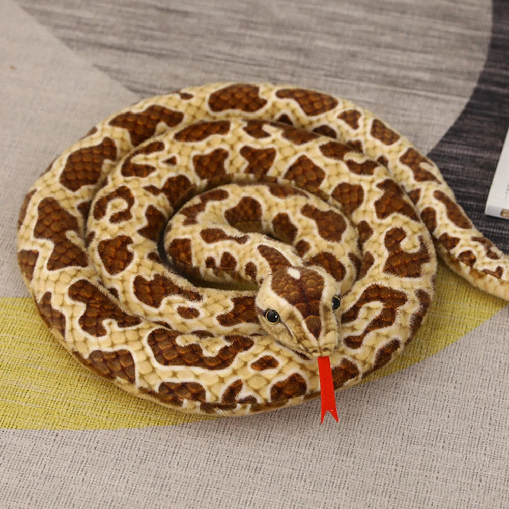 Simulado Snake Plush Toy, Mini Animal, Charactors, Adequado para Decoração de Casa Assombrada, 2m