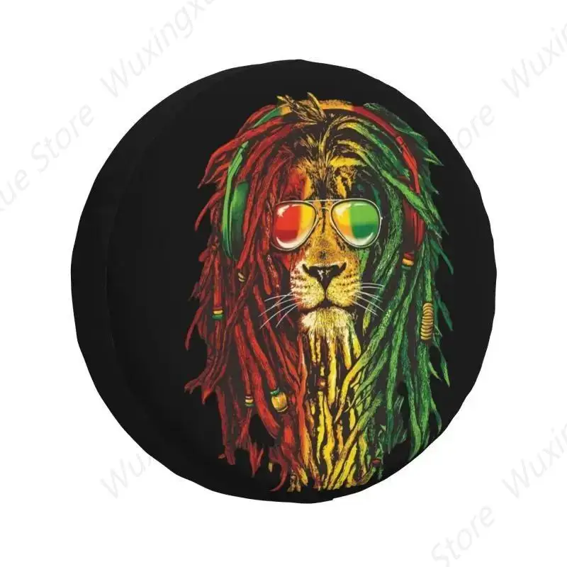 Rasta Reggae Lion Spare Tire Cover for Toyota Land Cruiser Prado Jeep 4WD 4x4 Jamaican Jamaica Lover Car Wheel Protector Covers