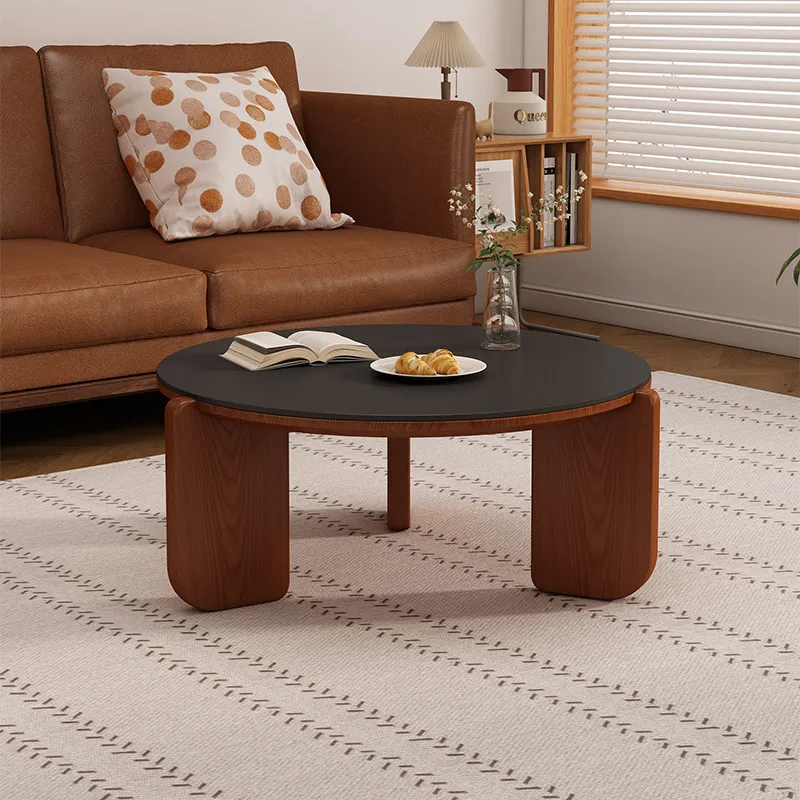Mesa de Café Simples e Luxuosa, Estilo Nórdico Moderno, Mesa de Café Minimalista Estética, Decoração Única, Mesa Auxiliar para Sala de Estar