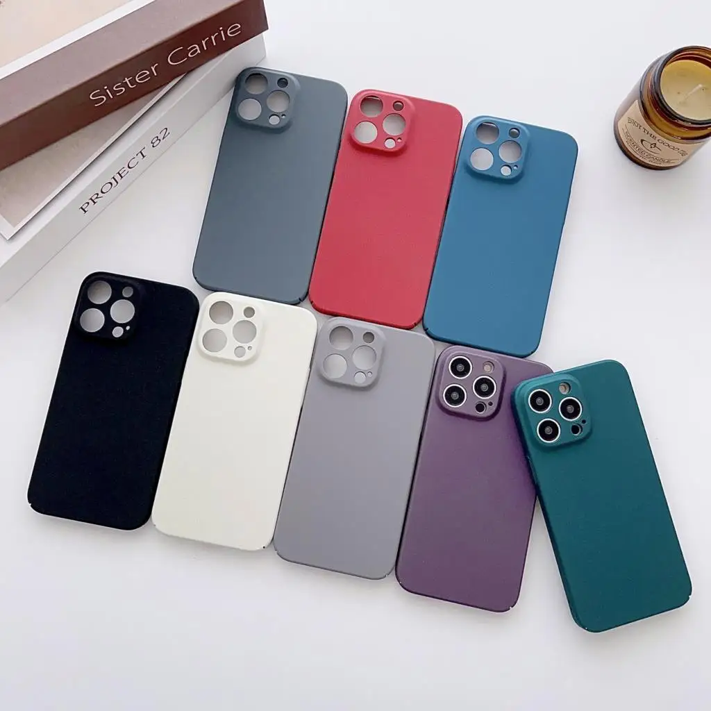 Ultra Thin Slim Hard Matte Sandstone Case For iPhone 14 Pro Max 11 i Phone 13 12 Mini 7 8 Plus X XR XS SE 2020 Shockproof Cover