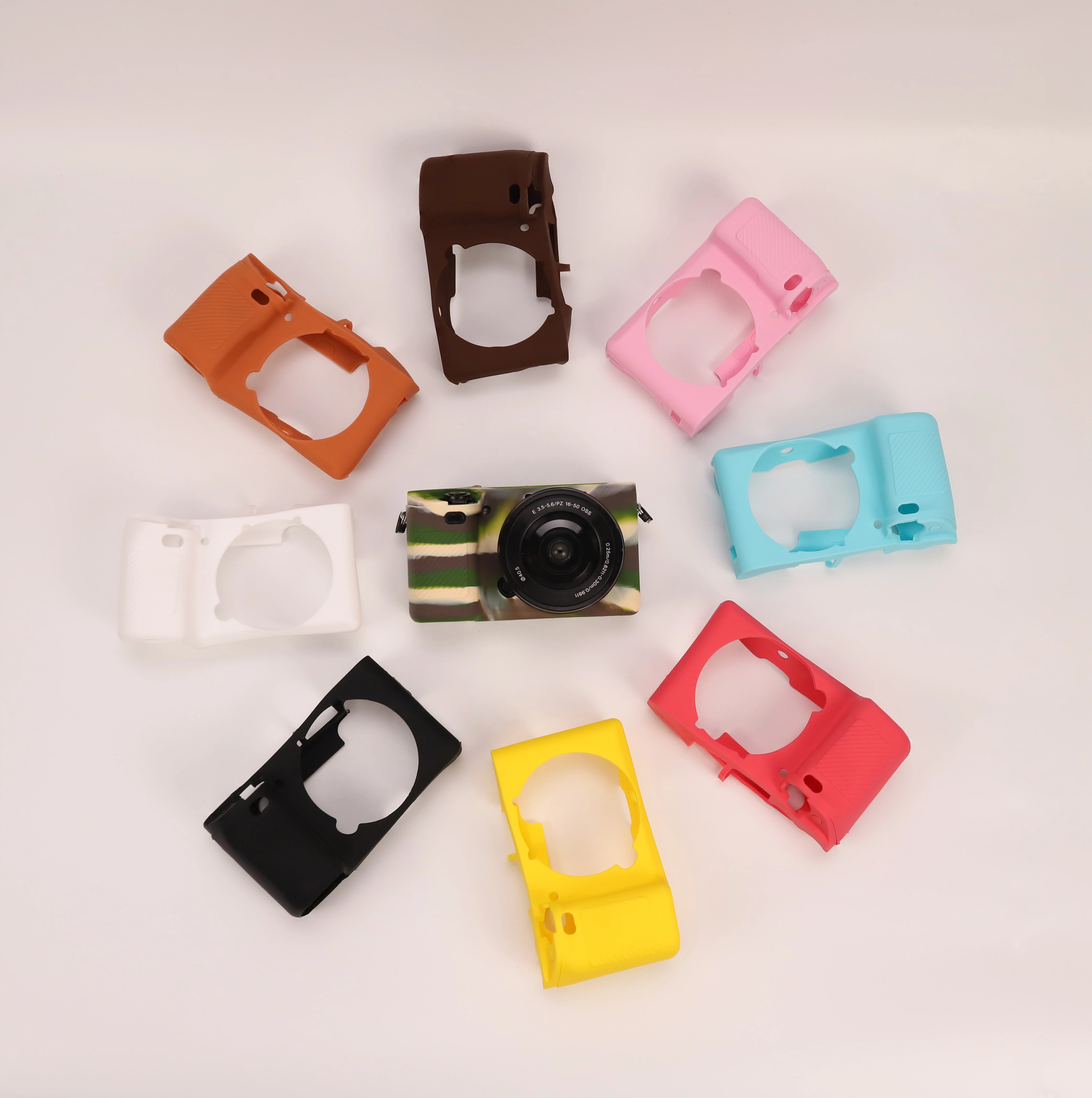 Silicone Camera Bag Suitable for Sony A6100/A6300/A6400 Protective Case Soft Shell Shockproof Scratch-Resistant