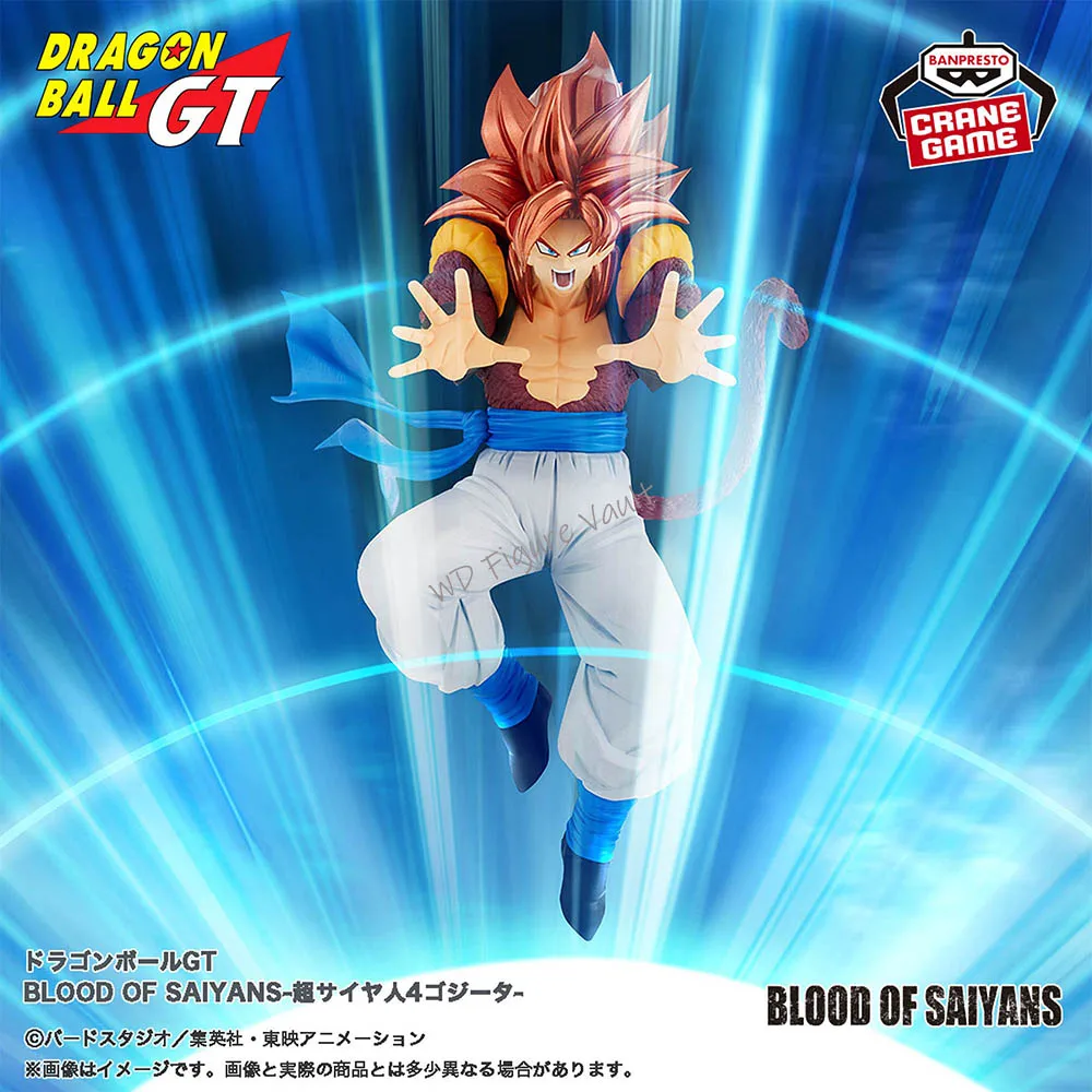 BANDAI BANPRESTO: Dragon Ball GT: Blood of Saiyans -Super Saiyan 4 Gogeta FiguraAnime Modelo Brinquedo em caixa genuíno