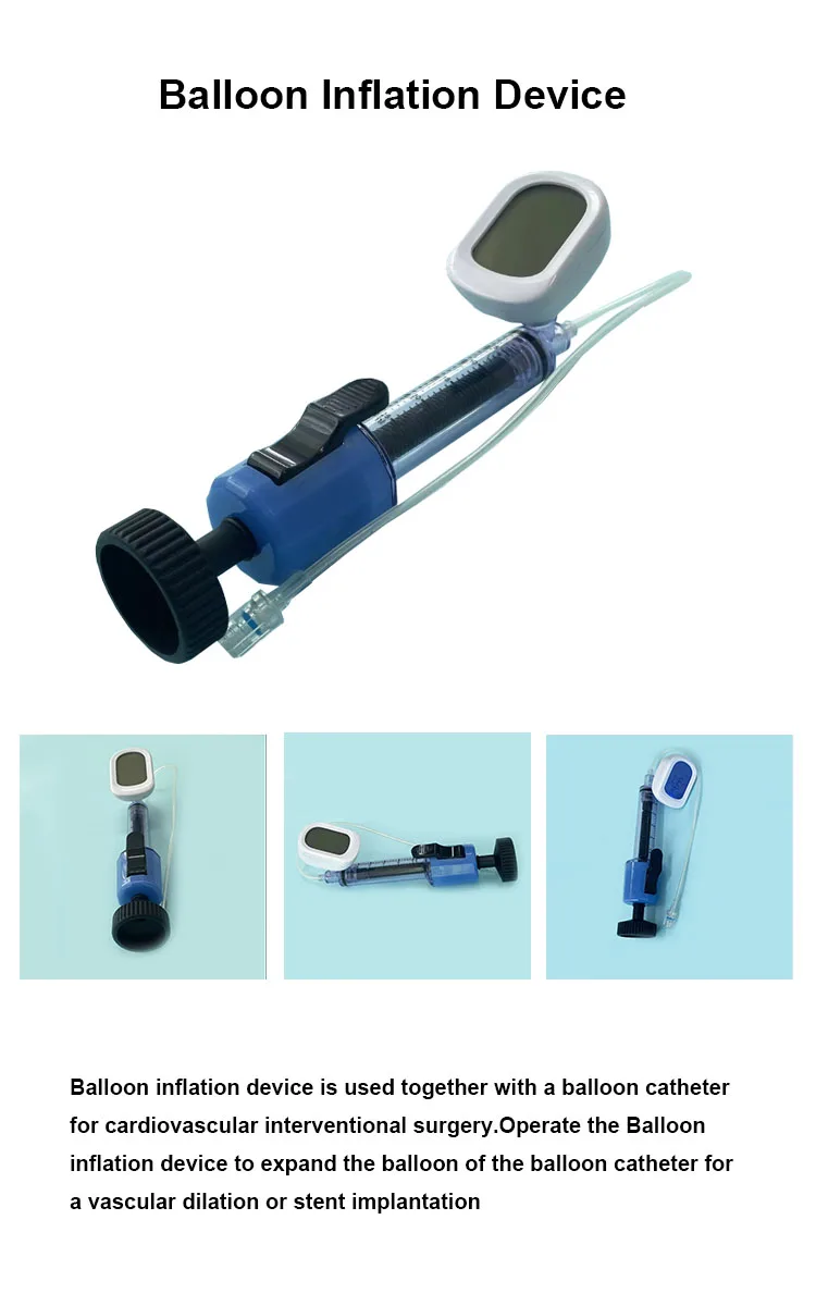 Pump Balloon Inflation for Intervention Procedure Medical Digital Balloon Catheter  fast shipping