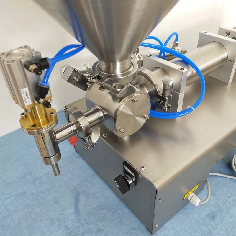 Paste Filling Machine Piston Filler Lotion Shampoo Cream Honey Sauce Peanut Butter Pneumatic Semi Auto Single Head Need Air Souc