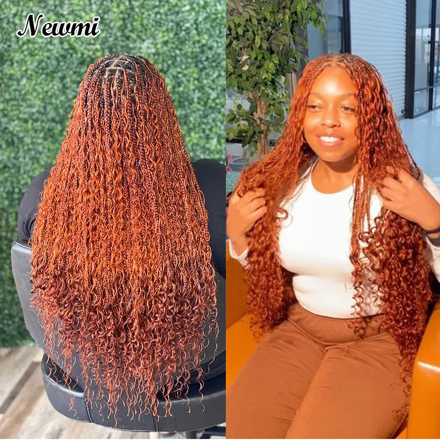 Deep Wave Braiding Human Hair Bulk For Micro Crochet Boho /Bohemian Braids 100g/pc Ginger Color350# 1B 4# 27# Honey Blonde