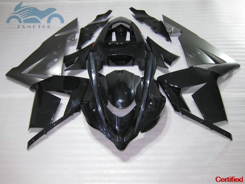 

Free Custom Motorcycle fairing kits for Kawasaki Ninja ZX 10R 2004 2005 plastic fairings sets 04 05 ZX10R black gray parts