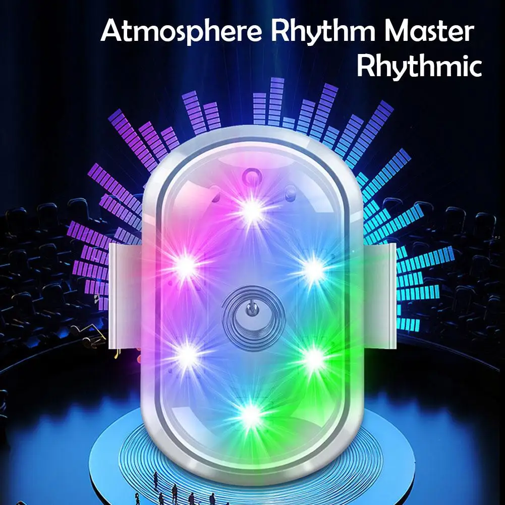 ไฟเตือนแบบสัมผัสไร้สายแบบชาร์จได้ 8 สี สำหรับรถจักรยานยนต์ รถยนต์ ไฟนำทาง LED ไฟแฟลช ไฟสโตรบ ไฟนำร่อง