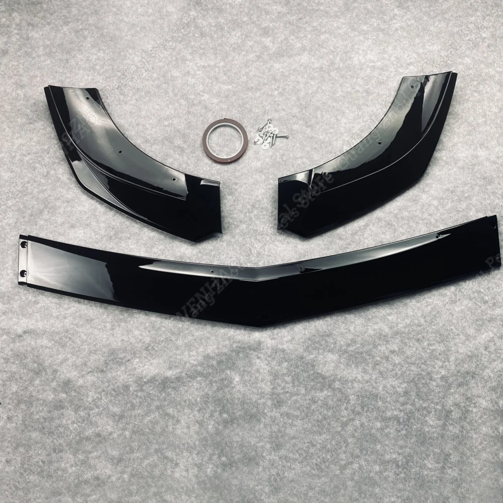 Front Spoiler Lip For Mercedes-Benz C Class W204 S204 Facelift 2011-2014 AMG Line Sport Car Gloss Black/Carbon Look ABS Plastic