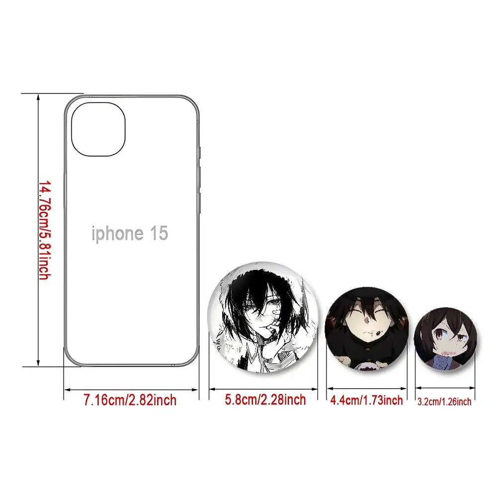 Anime B-Bungo Stray-Dogs-S Cute Badges Tinplate Soft Button Pin Brooch Metal Badge Custom Jewelry Accessories Hat Bag Lapel