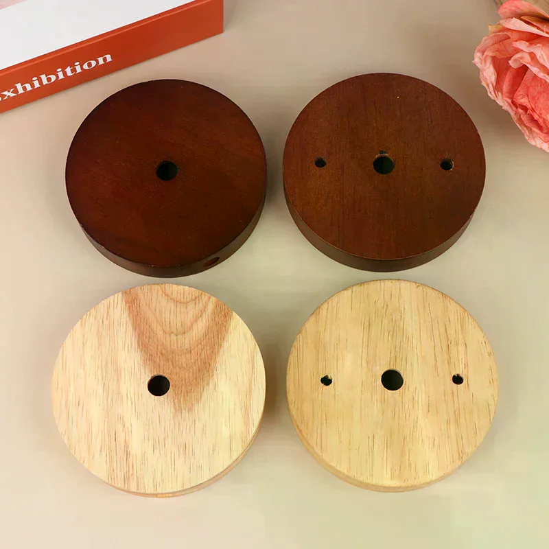 Modern Wooden Lamp Base; 10/12cm Ceiling Plate; Holder for Pendant Lamp; DIY Chandelier Accessory and Fitting.