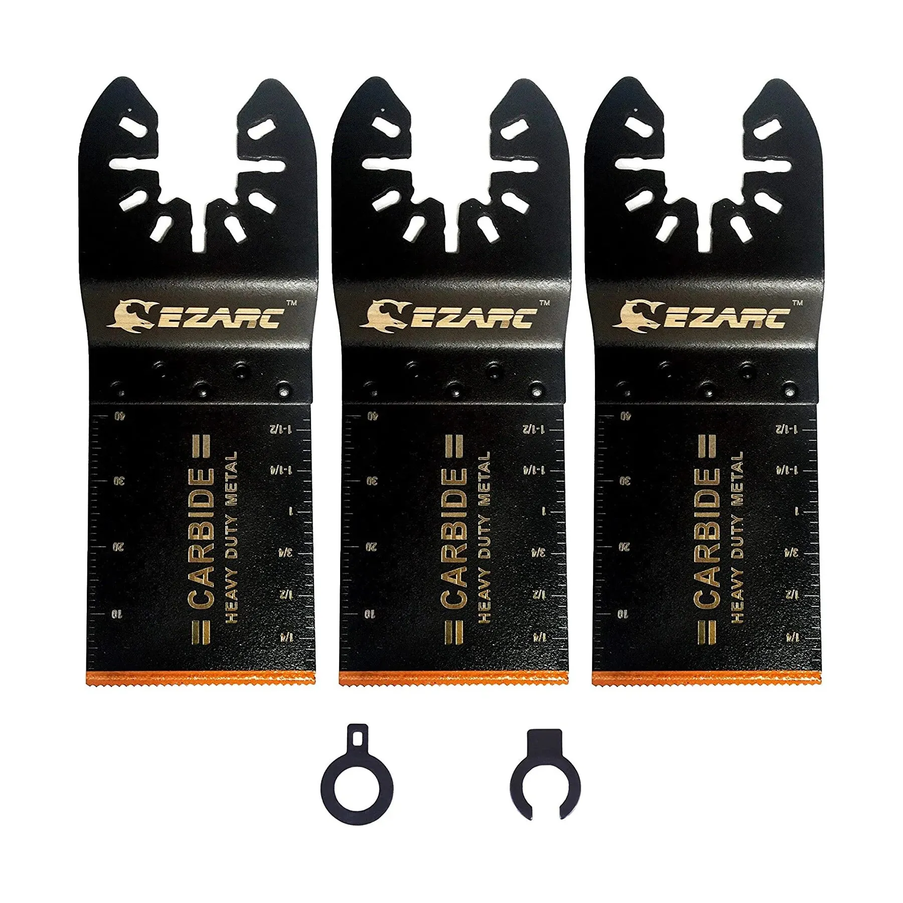 EZARC-Lâminas de serra oscilante, Lâminas Multitool Carbide, Heary Duty para materiais duros, Parafusos de metal pregos, 3pcs
