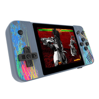 G3 Portable Retro Arcade Gamepad 800 Classic Games 3.5in Screen Handheld Game Console 1200MAh Game Controller Gray-Cyan