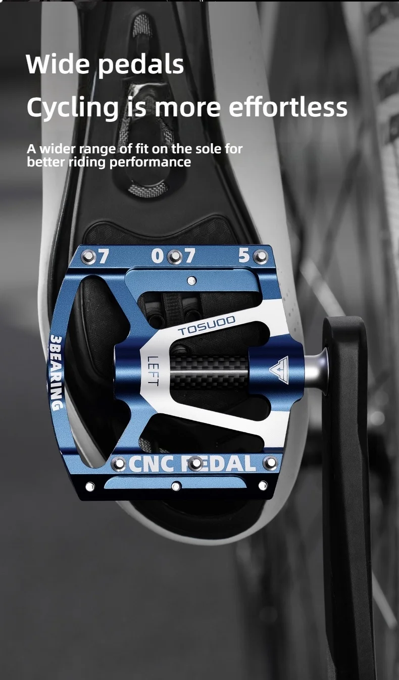 TOSUOD Lager Fahrrad Pedal CNC Aluminium Legierung Anti Slip MTB Rennrad Pedal Erweitern Pedale Beruf Fahrrad Zubehör – Detail 6