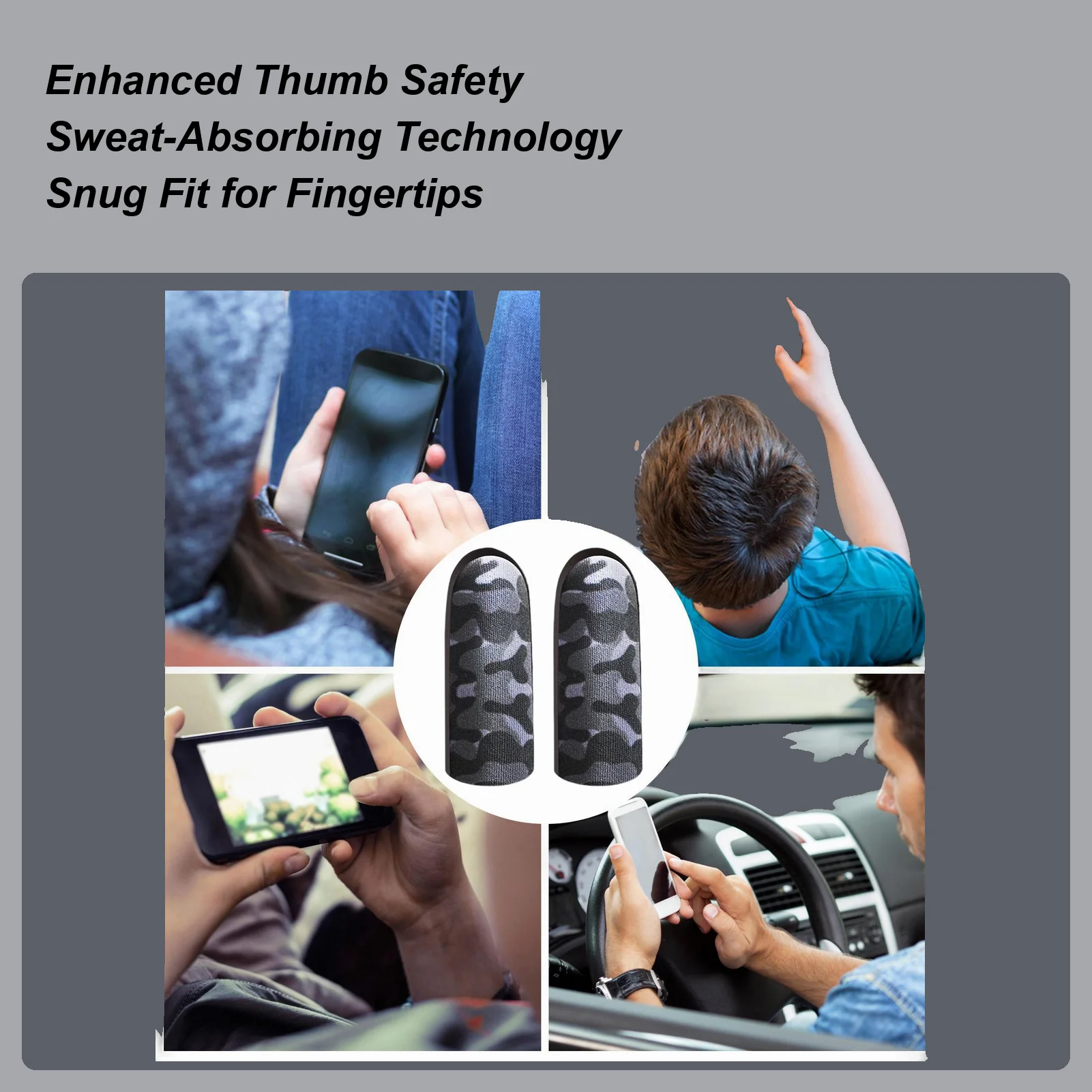 

Game Finger Sleeves Absorbs Sweat Tablet Game Thumb Gloves Touchscreen Devices Accessory Tear-Resistant For Girls Boys Teens