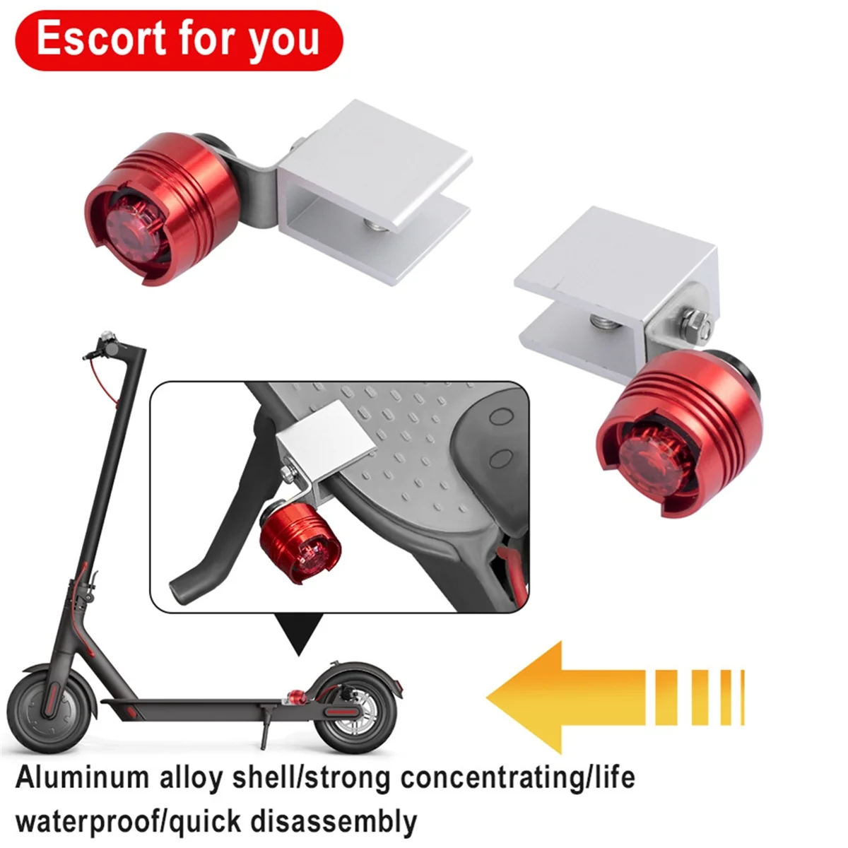 

2525 + светодиодная вспышка, водонепроницаемый задний фонарь для M365 Pro 1S Mi3, электрический скутер, ночная езда, предупреждение о безопасности, мигающие огни