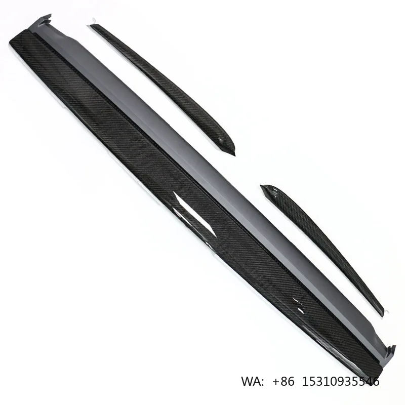For Tesla Model Y Model 3 Dry Carbon Fiber Replacement Interior Dashboard Trim Panel Door Trim Strip Panel Matte