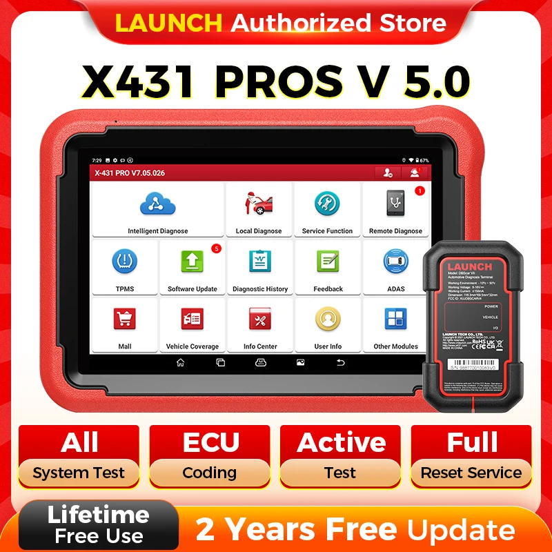 LAUNCH X431 PROS V 5.0 Diagnostic Tools OBD2 Scanner Diagnost Auto Automotive Tool Car Scan Autoscanner Diagnosis X-431 Pro V
