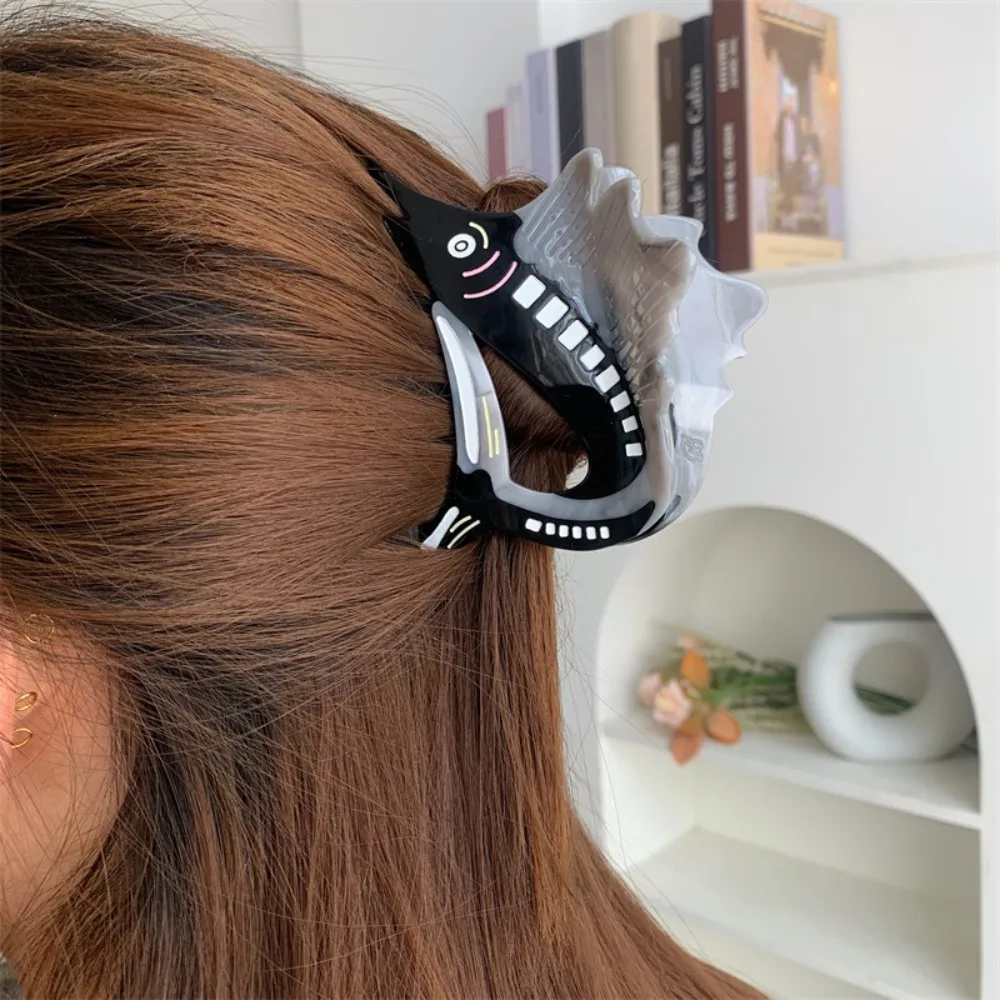 

Fish Tuna Hair Claw Korean Style Acetic Acid Acetate Ocean Tunny Hair Clip Sweet Cartoon Marine Organisms Shark Clip Headdress