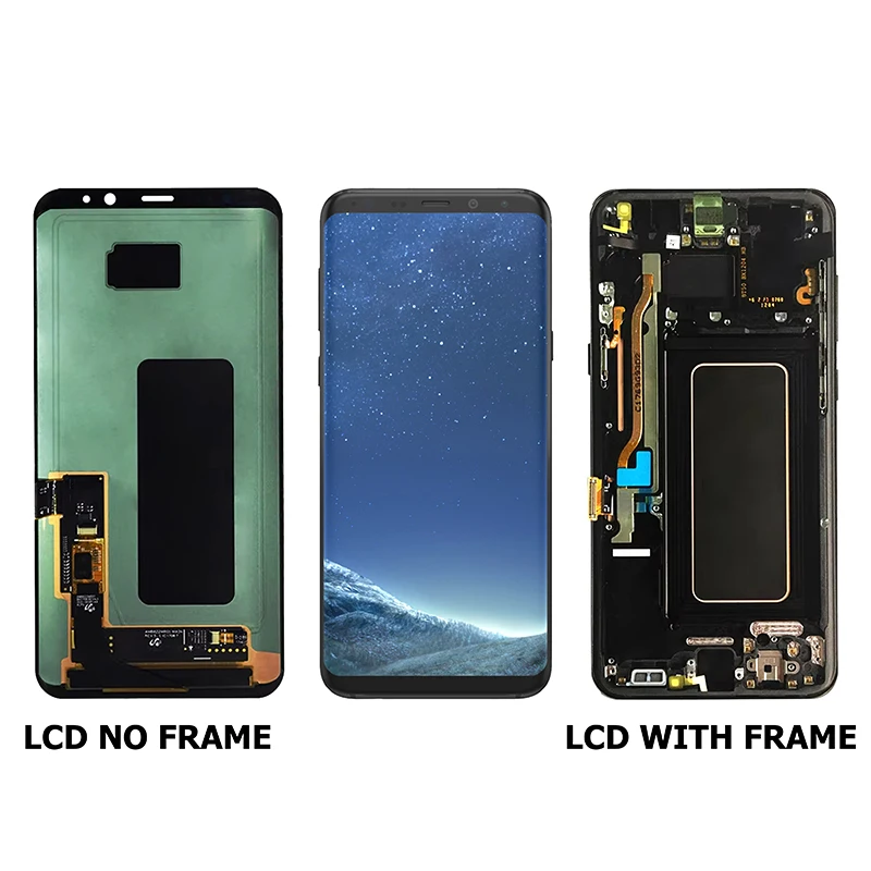 

TFT LCD 6.2" For Samsung Galaxy S8 plus S8+ LCD Display Touch panel Digitizer G955 G955F G955FD G955F G955 Screen With Frame