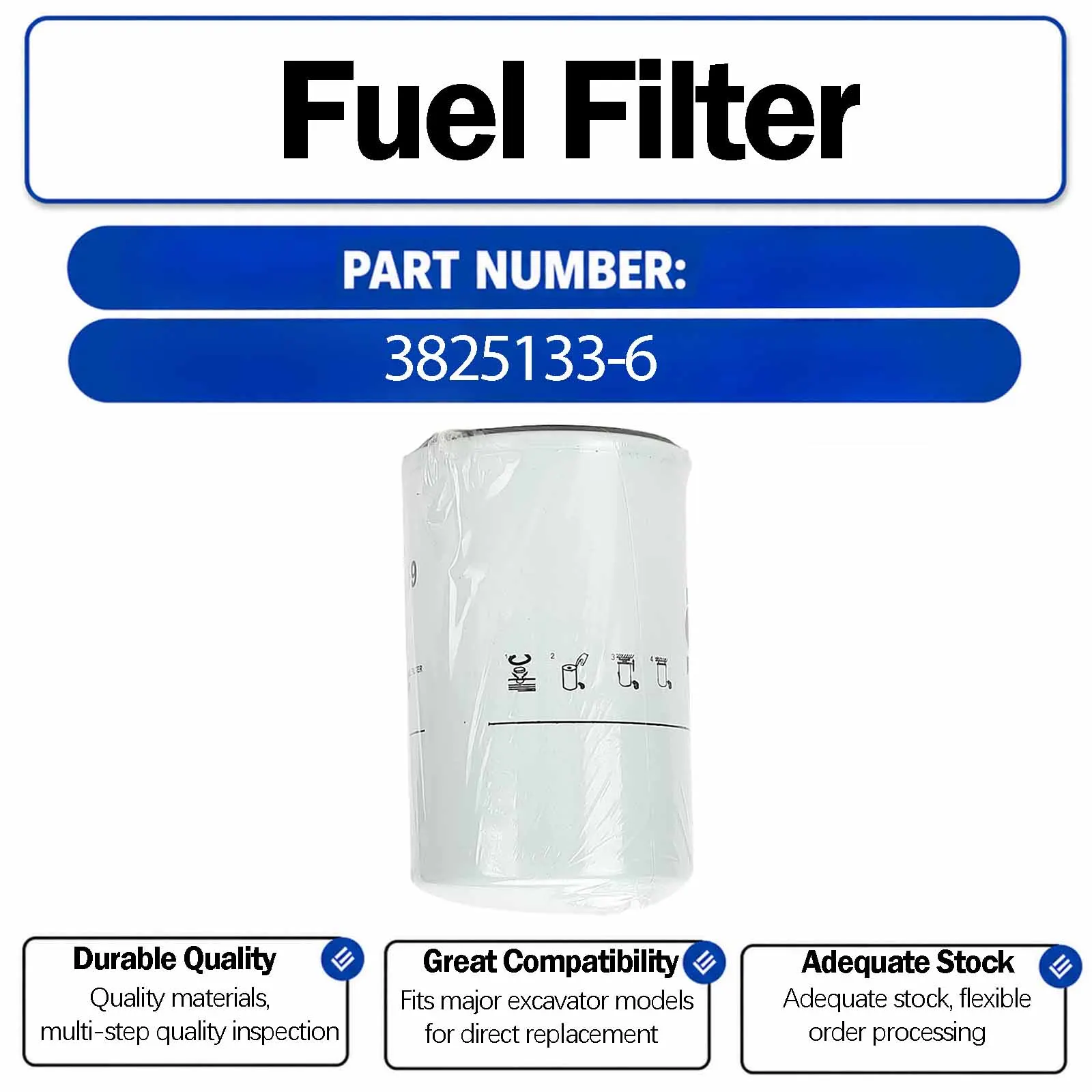 Fuel Filter 1180597 For Volvo EC230B EC200 Crawler Excavators