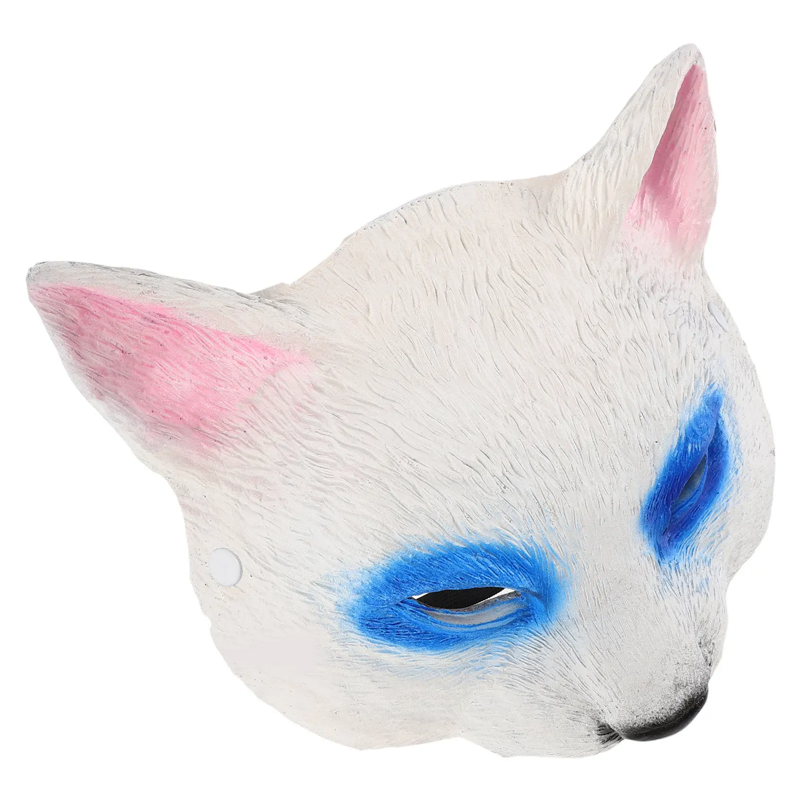 Halloween Animal Cat Mask Half Face Masquerade Mask Cosplay Dress-Up Party Novelty Costume Realistic Cat Face Animals Cosplay