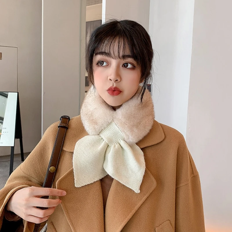 شال بأربطة متقاطعة للنساء ، وشاح رقبة ناعم للفتيات ، وشاح منسوج للسيدات ، أوشحة نسائية جميلة تناسب جميع الأوشحة ، الخريف والشتاء